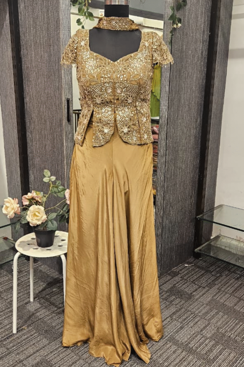 Kurta Plazzo Set With Handwork - Image 3