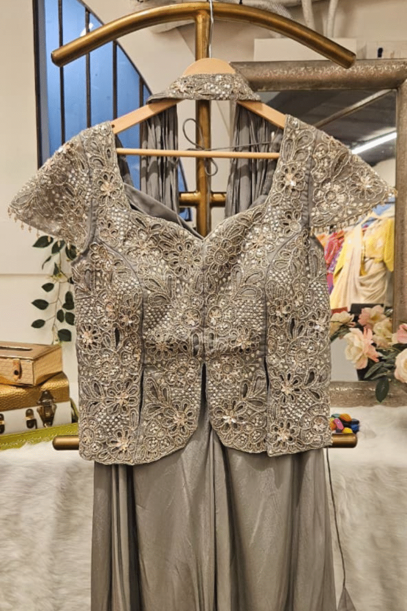Kurta Plazzo Set With Handwork - Image 5