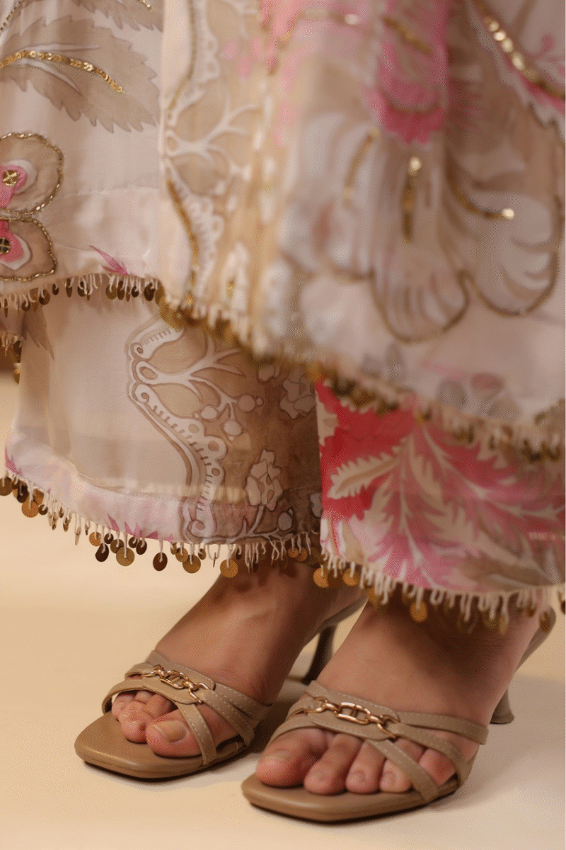 Dusty Pink  Floral Print PlazzoSuit - Image 4