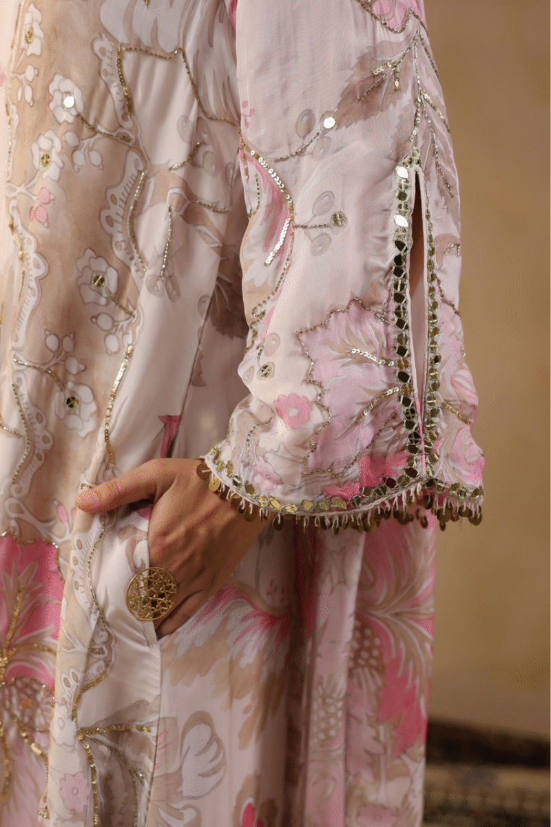 Dusty Pink  Floral Print PlazzoSuit - Image 6