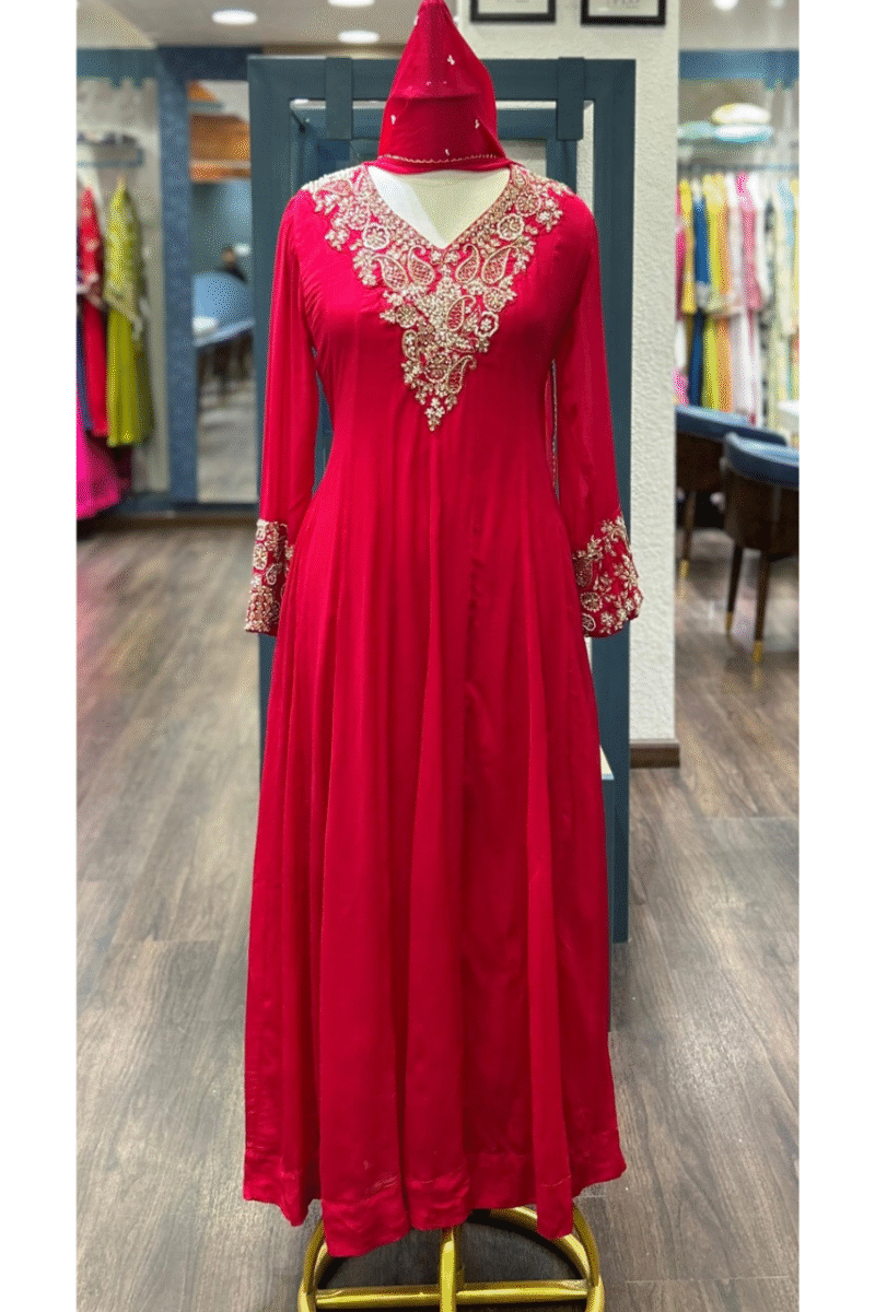 Royal Anarkalis With Handwork - Image 3