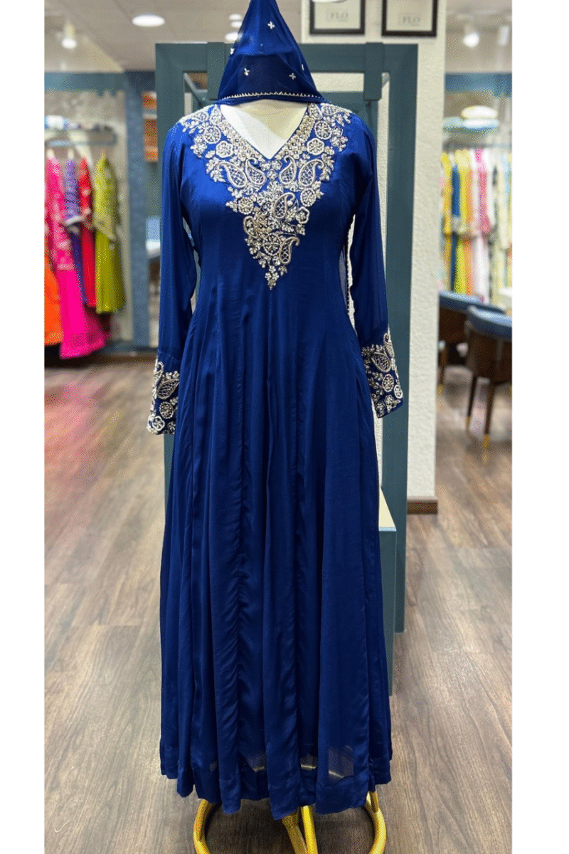 Royal Anarkalis With Handwork - Image 4