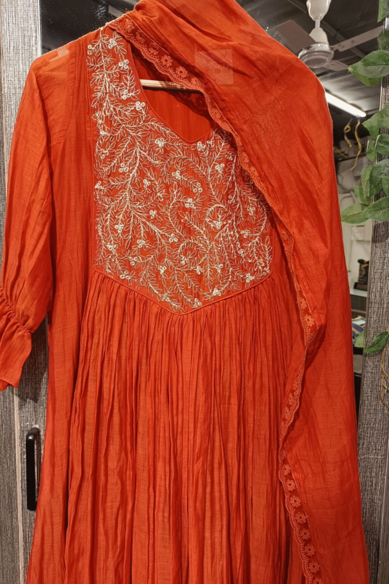Pure Mal Chanderi Kurta Set - Image 2