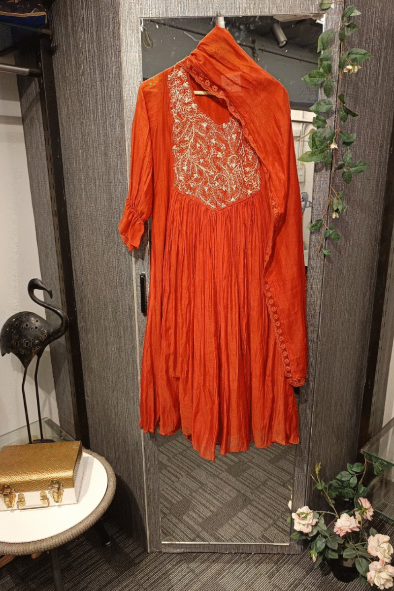 Pure Mal Chanderi Kurta Set
