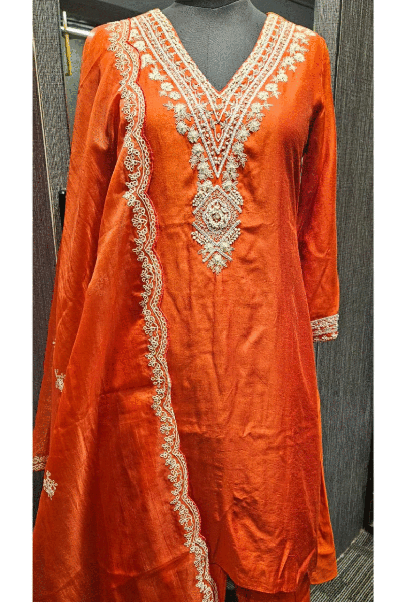 Pure Mal Chanderi Kurta Set - Image 2