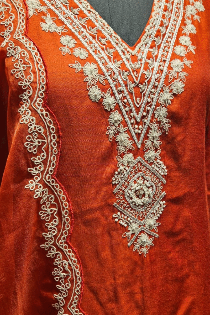 Pure Mal Chanderi Kurta Set - Image 3