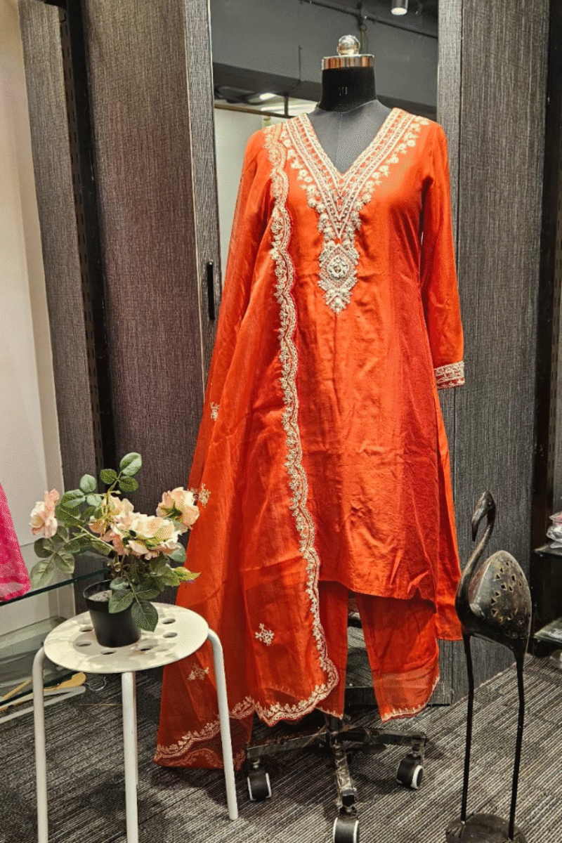 Pure Mal Chanderi Kurta Set