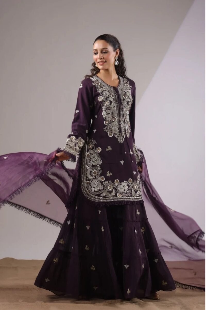 Gharara Set With Zari Kashyap Work