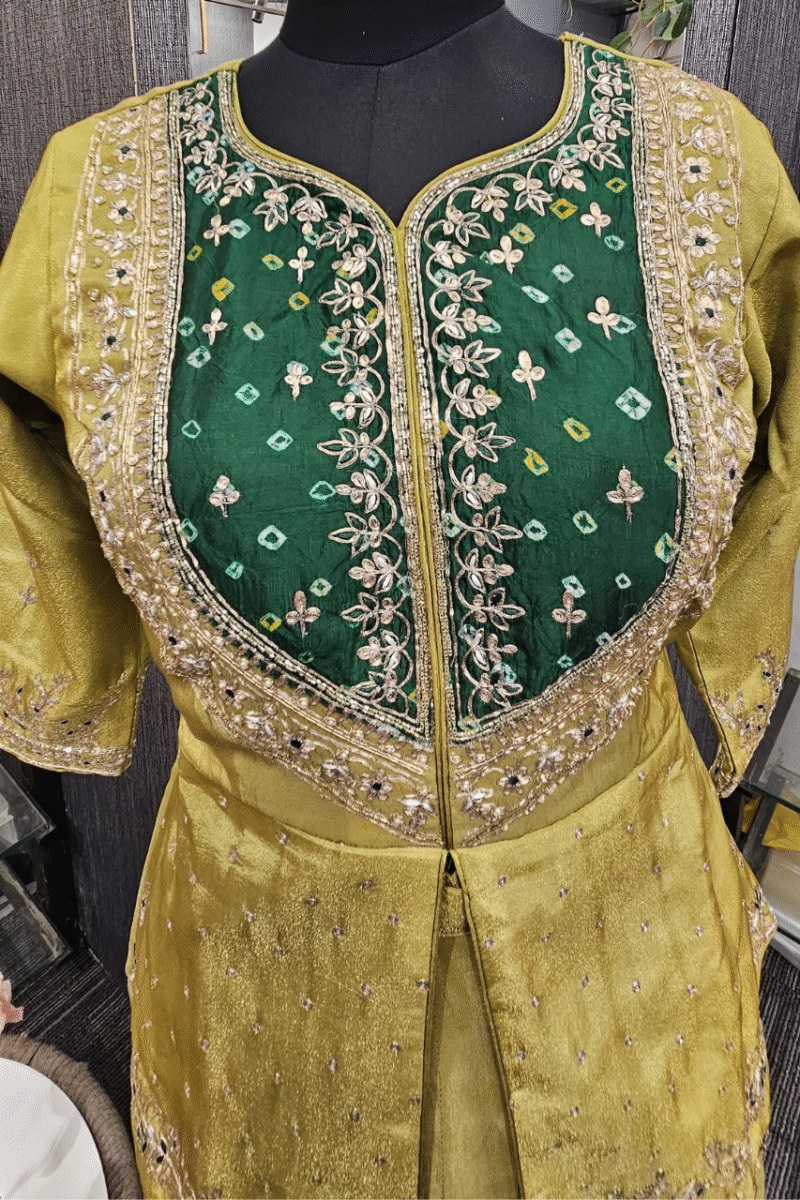 Peplum Set  With Traditional Pitha And Sequence Work - Image 4