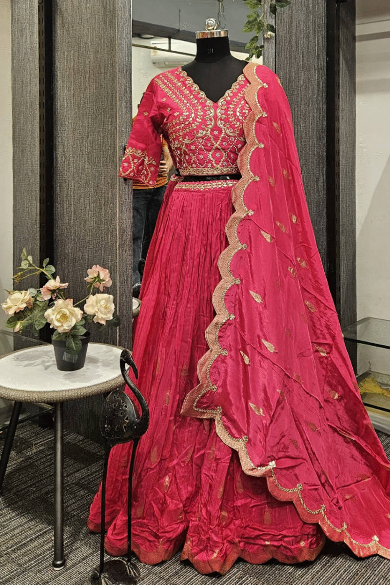 Ethereal Lehenga Set With Gotta And Pearl Work