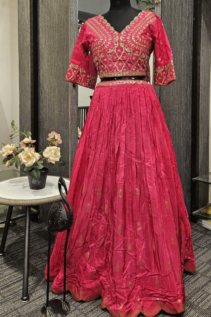 Ethereal Lehenga Set With Gotta And Pearl Work - Image 3