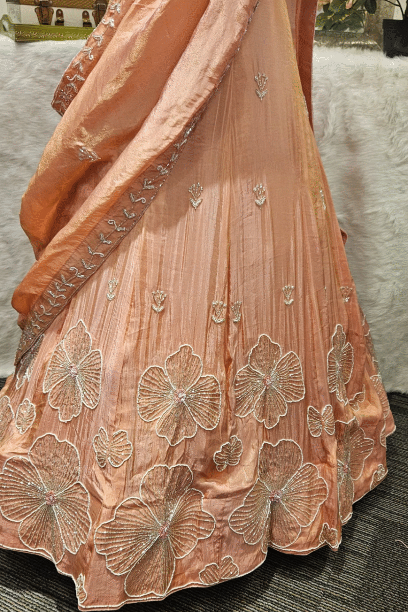 Ethereal Lehenga Set With Cutdana And Pearl Work - Image 3