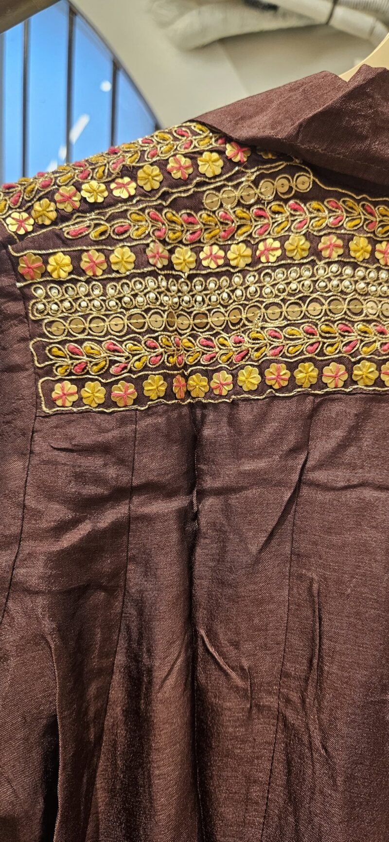 Premium Mal Chanderi Cord Set With Coinwork - Image 6