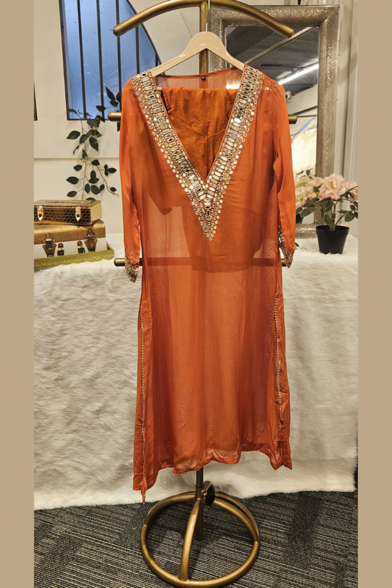 Radiant Mirror Work Kurta Set