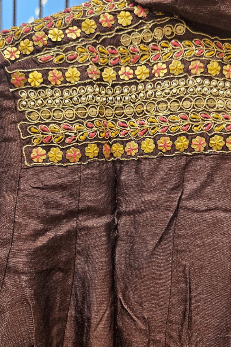 Premium Mal Chanderi Cord Set With Coinwork - Image 5