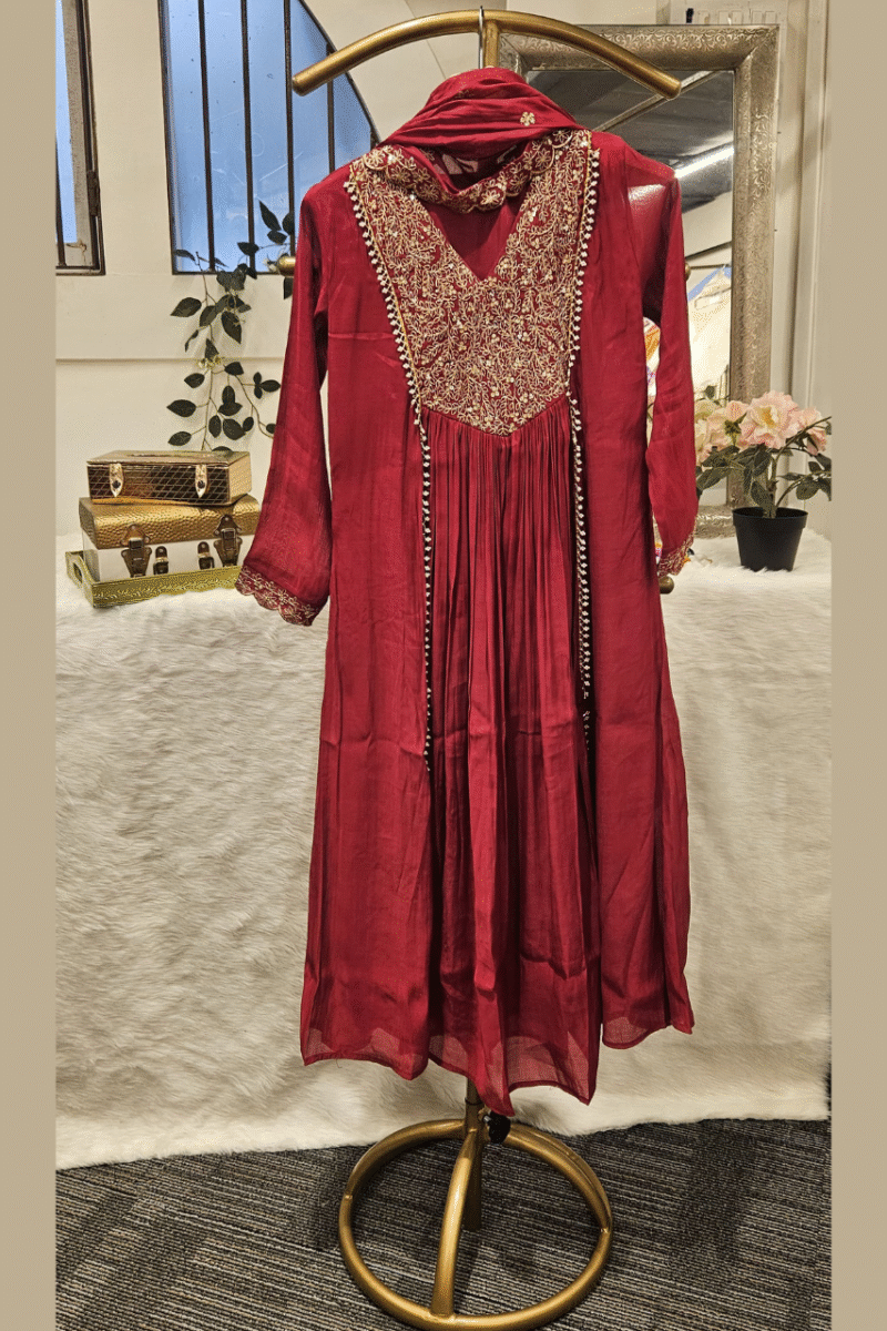 Pure Mal Chanderi Kurta Set - Image 2