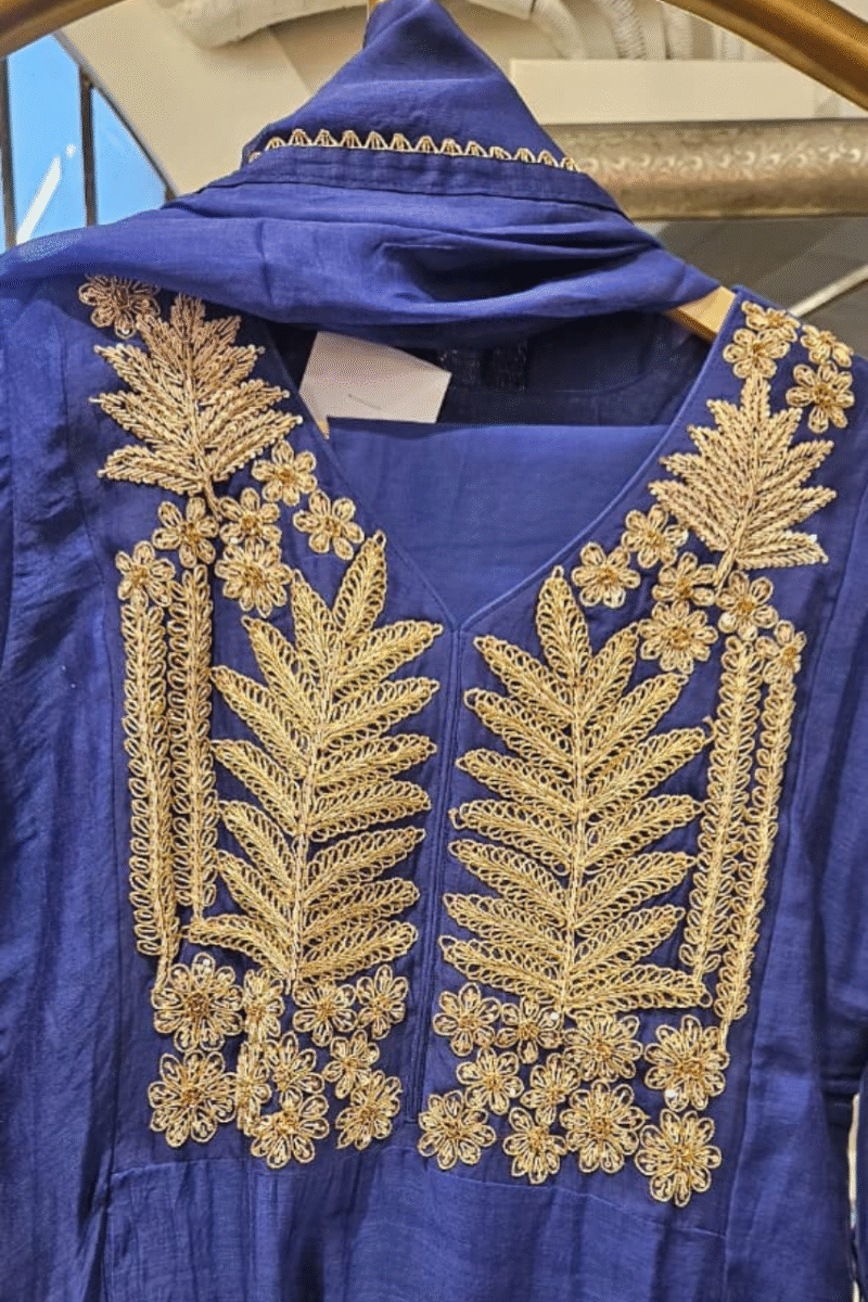 Grace In Every Thread: Handcrafted Mal Kurta Ensemble - Image 4