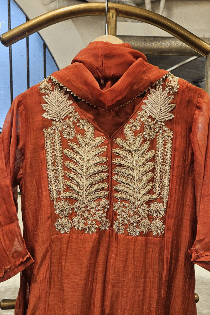 Grace In Every Thread: Handcrafted Mal Kurta Ensemble - Image 6