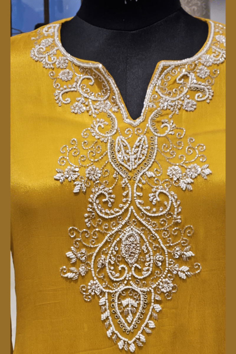 Elegant Handcrafted Drape Skirt And Kurta Set - Image 3