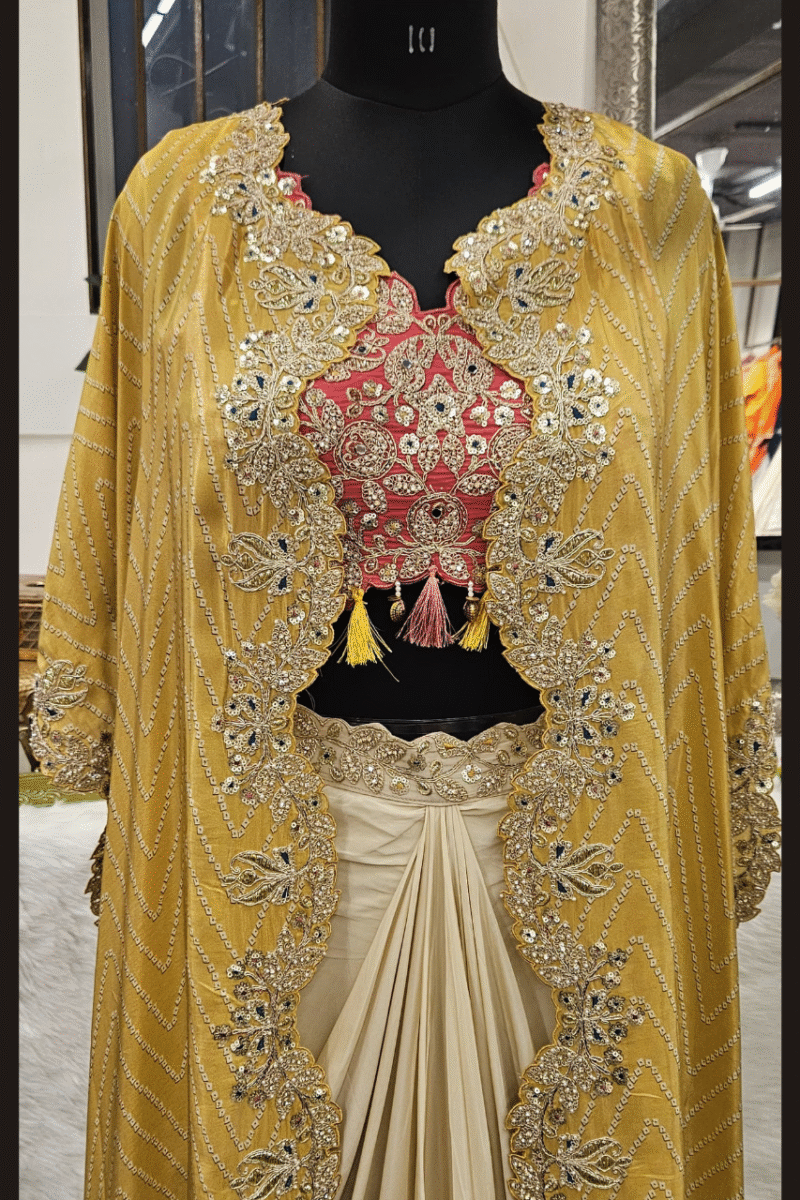 Trendy Indo-Western Ensemble With Zari Work - Image 3